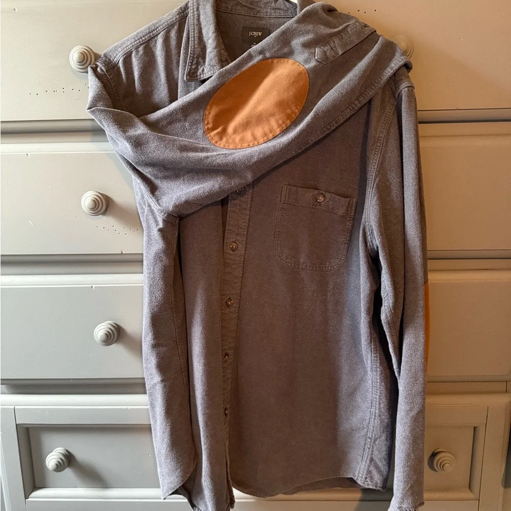 J.Crew 2015 Button Up with Brown Elbow Patches
